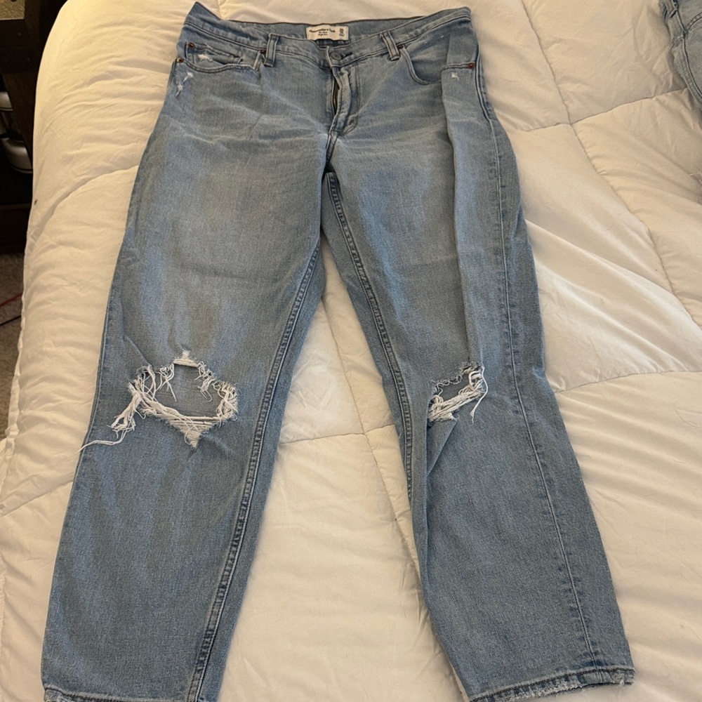Abercrombie & Fitch Light Blue Boyfriend Jeans